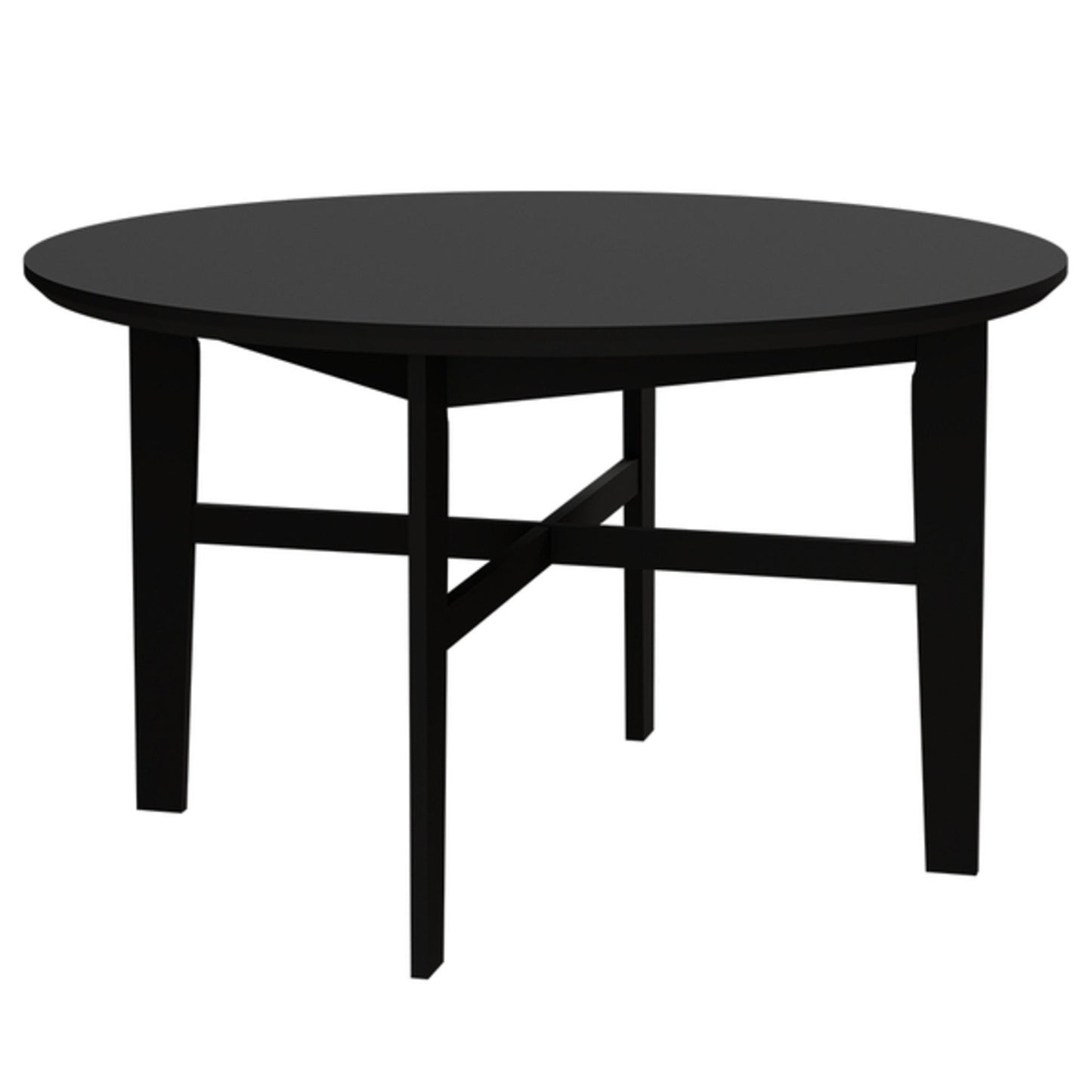 Midland - 32" Coffee Table With Solid Wood Legs - Black