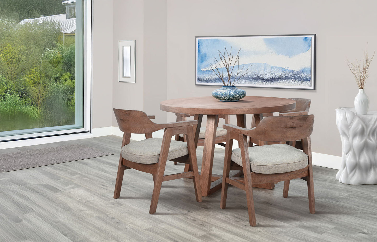 Mia - Round Wood Dining Set