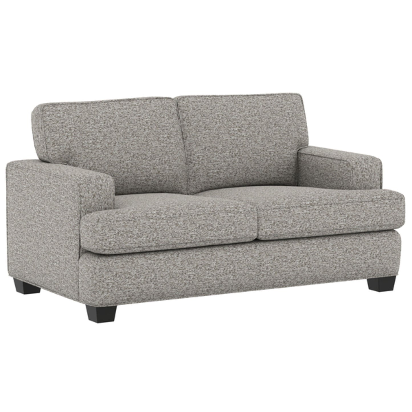Carter - Loveseat With Track Arms And Tapered Block Legs - Speckled Brown