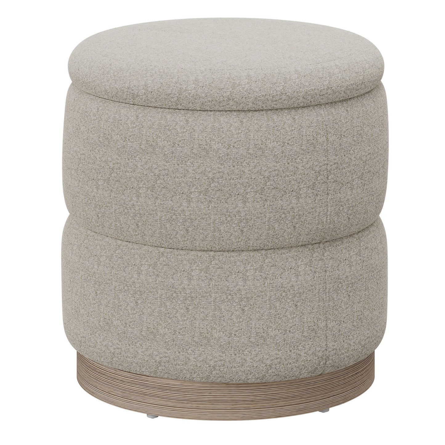 Dorset - Reversible Tray Top Storage Ottoman With Solid Wood Base - Oat