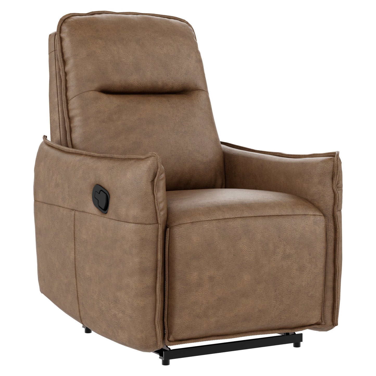 Justine - PU Manual Recliner - Brown Sanded