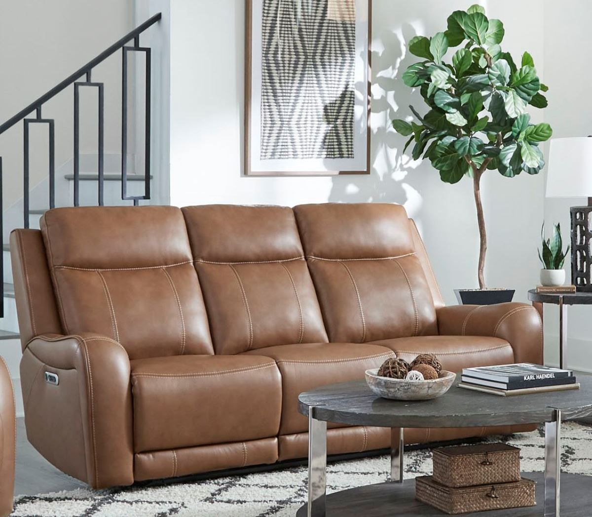 Haywood - Power Reclining Sofa - Butternut