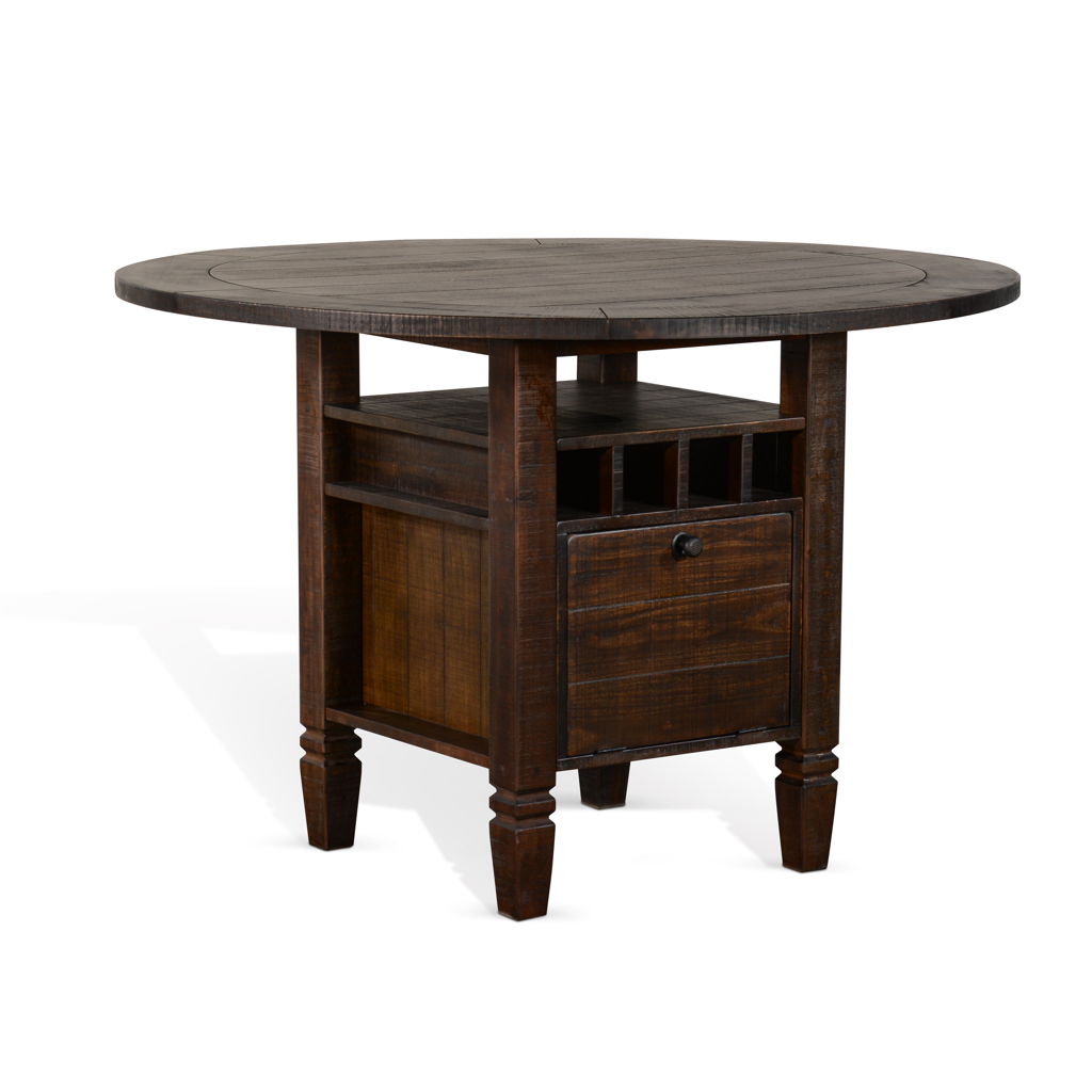 Homestead - Round Counter Height Dining Table - Tobacco Leaf