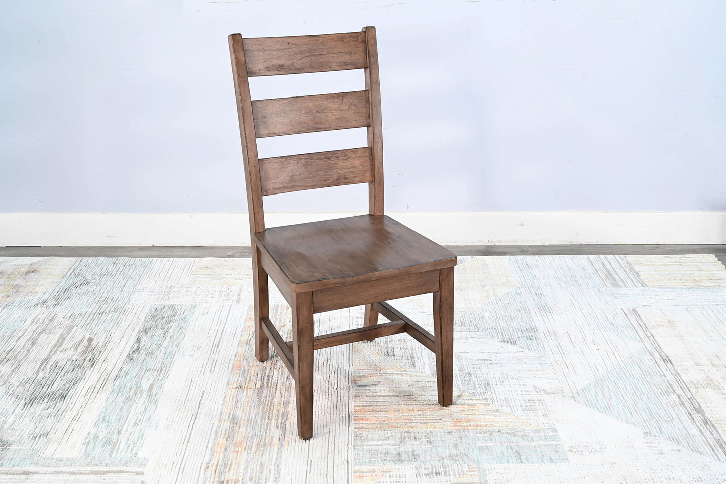 Doe Valley - Ladderback Chair With Stretchers, Wood Seat (Set of 2) - Buckskin