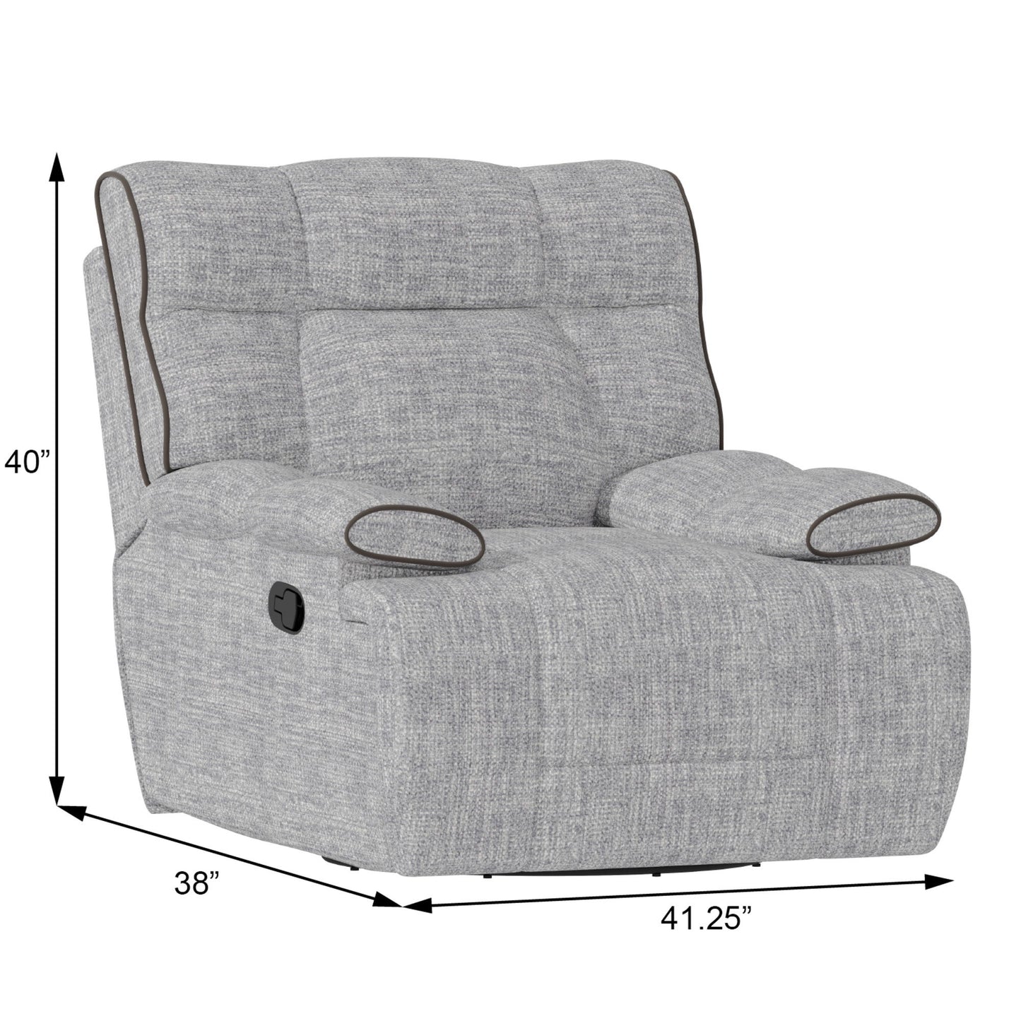 Grayson - Swivel Glider Recliner - Gray Birch