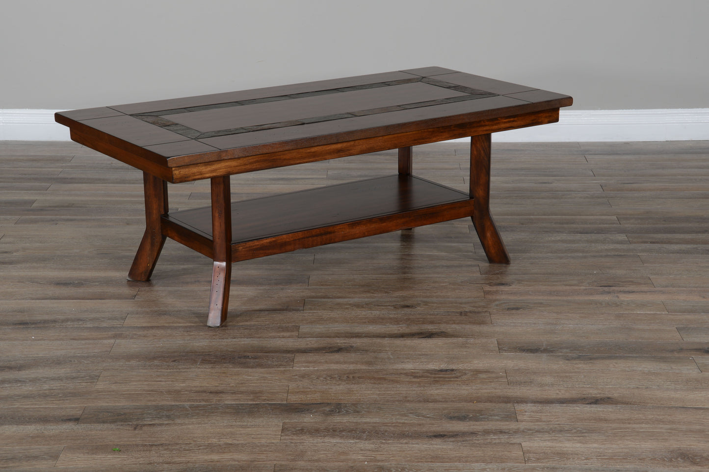 Santa Fe - 48.5" Traditional Wood Coffee Table - Dark Chocolate