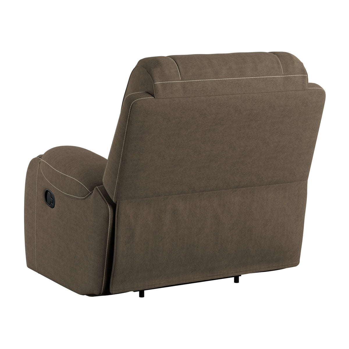 Adrian - Swivel Gliding Recliner With Nail Head Trim - Walnut Brown