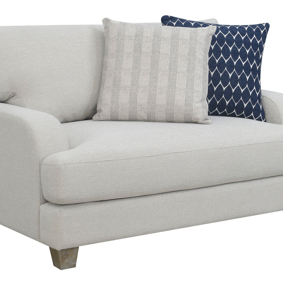 Laney - Accent Chair-And-A-Half With Modern English Roll Arm, Reversible Back Cushions, And Fixed Seat Cushions Topped With 4cm Of Memory Foam - Harbor Gray
