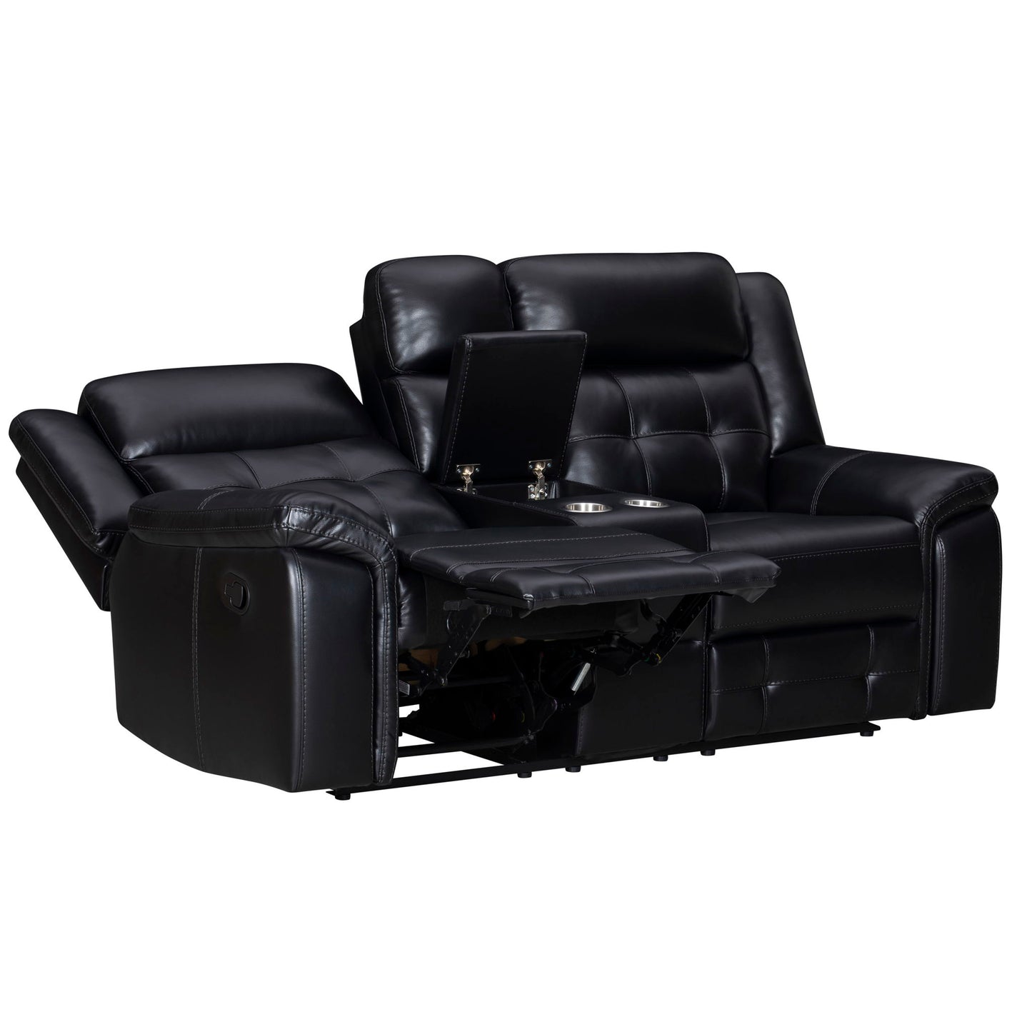 Clayton - Manual Reclining Console Loveseat - Phantom