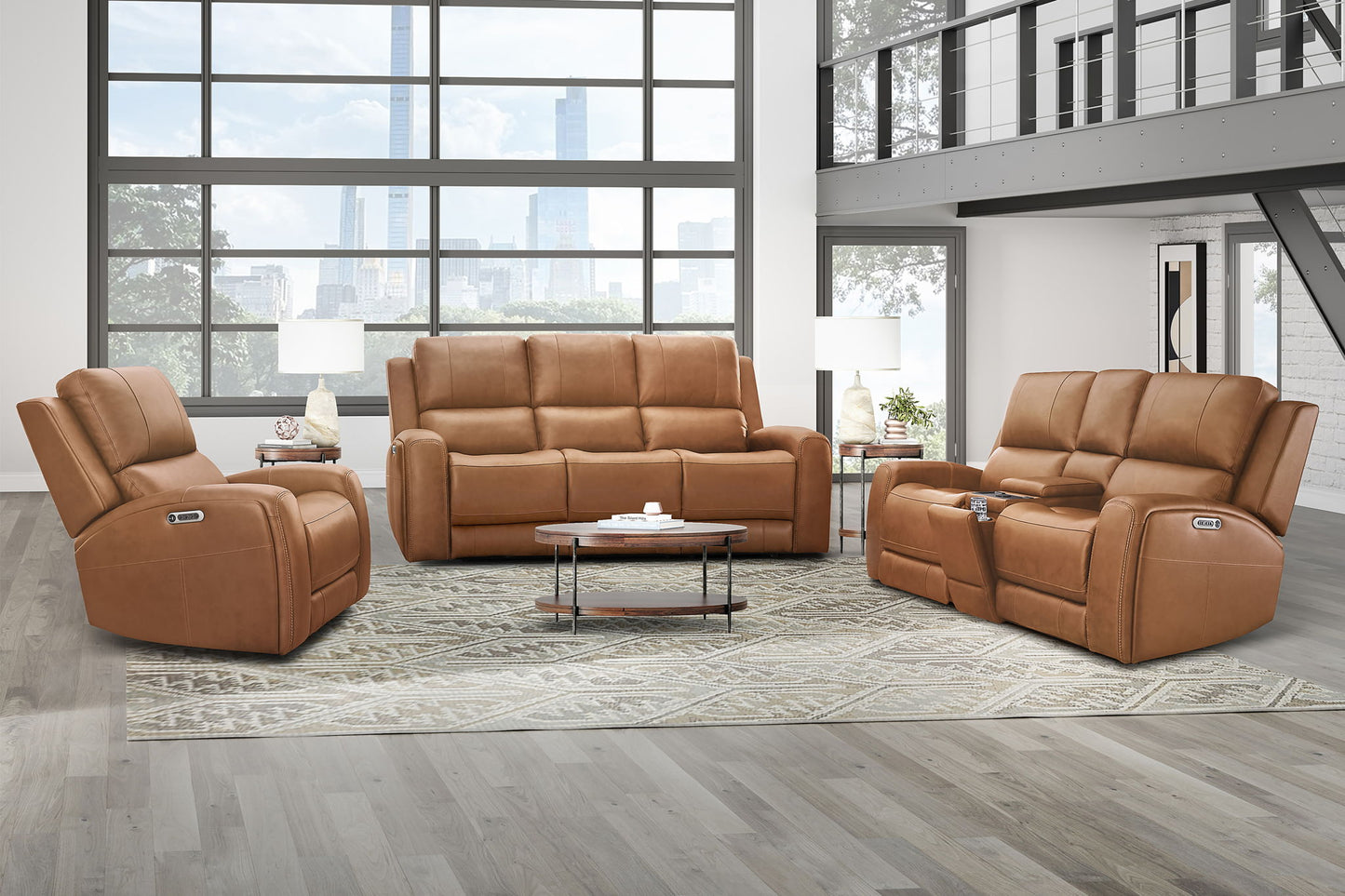 Belmont - Power Zero Gravity Tilt Console Loveseat P3