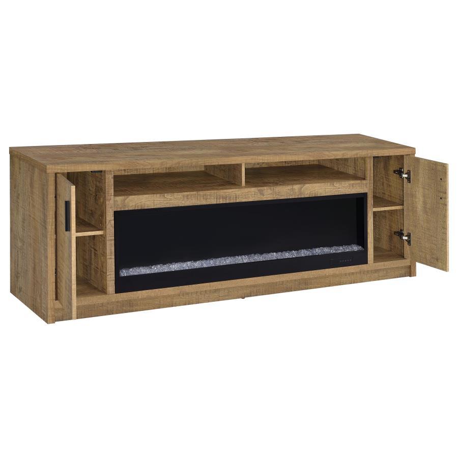 Eddy - 79" 2-Door TV Stand Fireplace Media Console - Mango