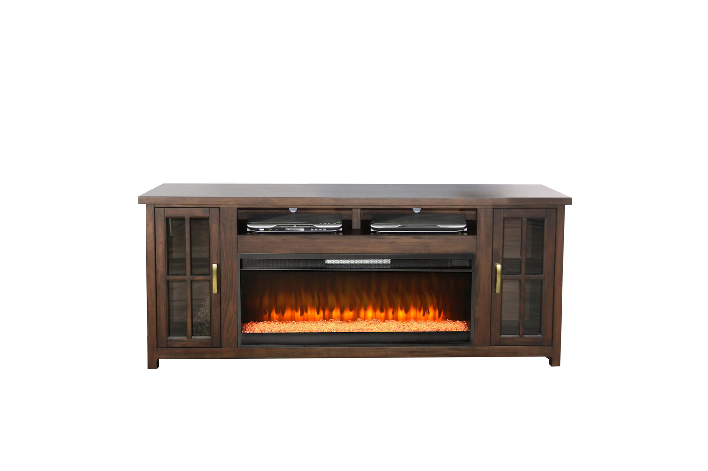 76" Media Console With Electric Fireplace