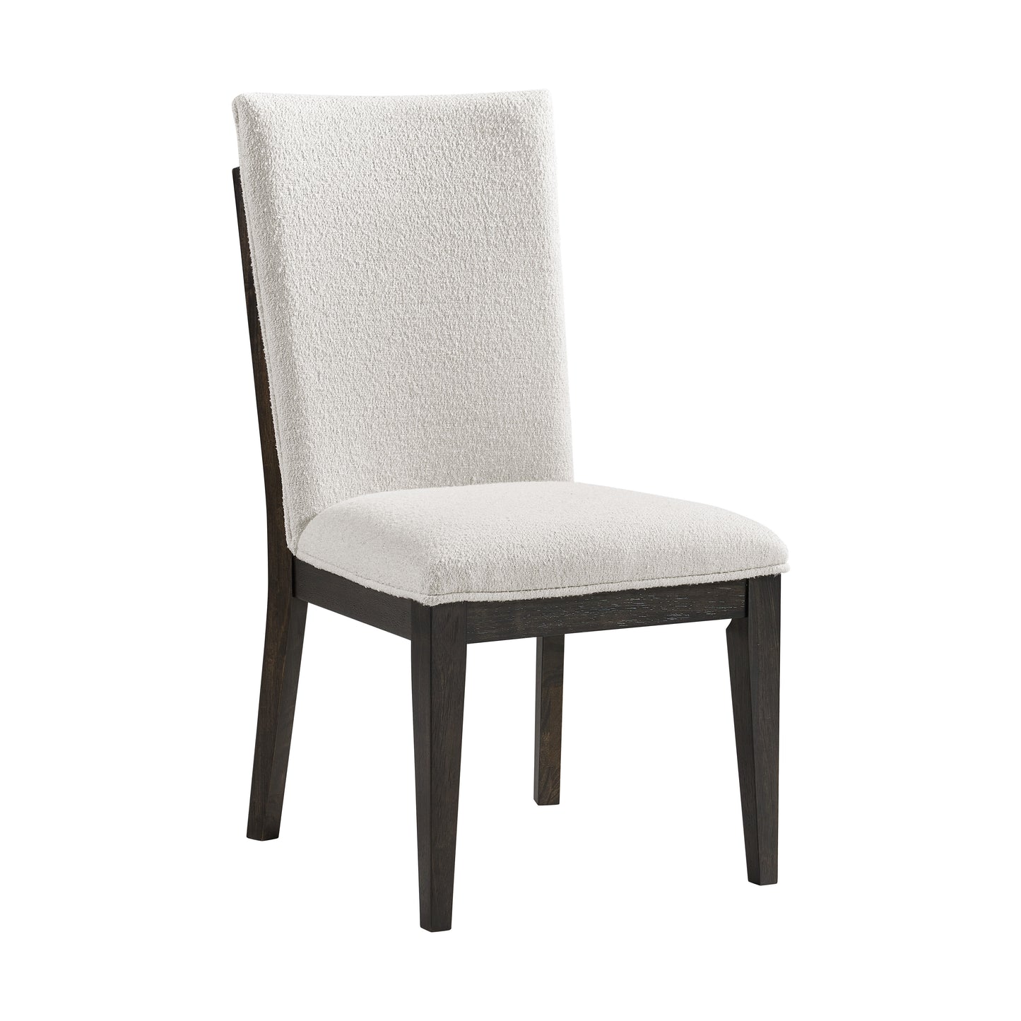 Sutton Place - Upholstered Side Chair - White / Dark Brown