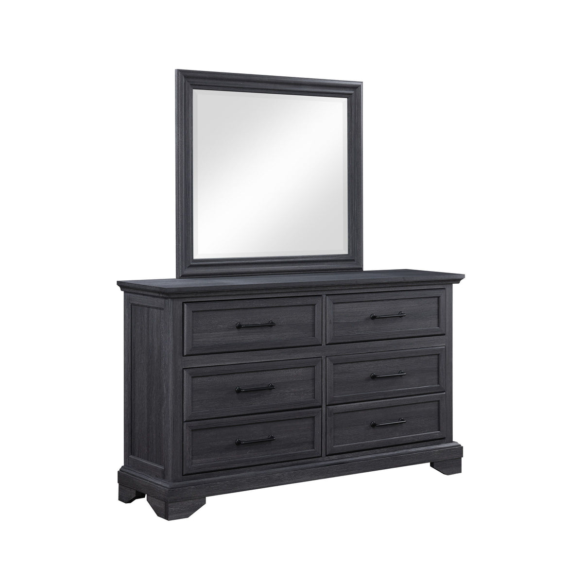 Colville - Mirror With Dresser Attachments - Charcoal