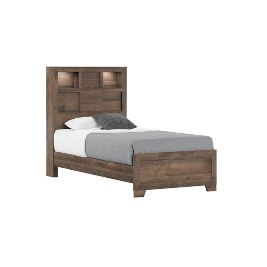 Peyton - Twin Bed - Brown Penny