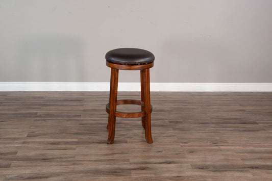 Tuscany - 30" Swivel Stool With Cushion Seat (Set of 2) - Vintage Mocha / Black