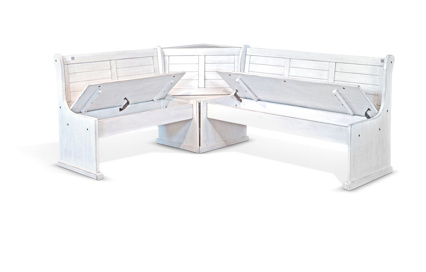 Bayside - Wood Breakfast Nook Dining Set - Marble White