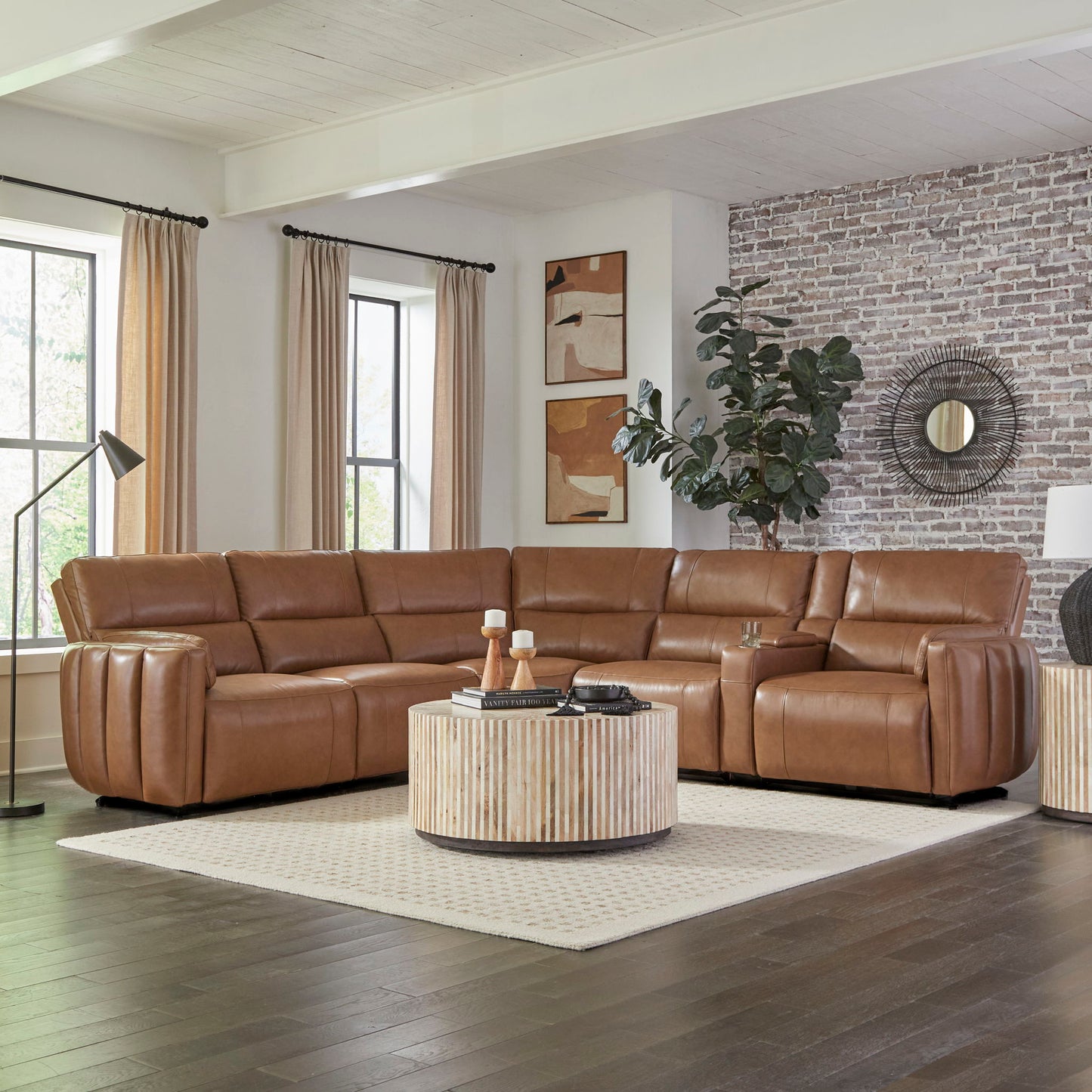 Modesto - Modular Power Reclining Sectional With Power Adjustable Headrests