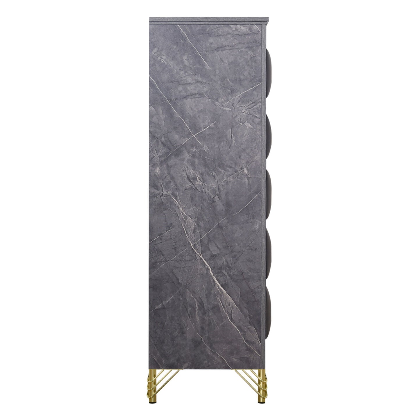 Symmetry - 5 Drawer Chest - Charcoal