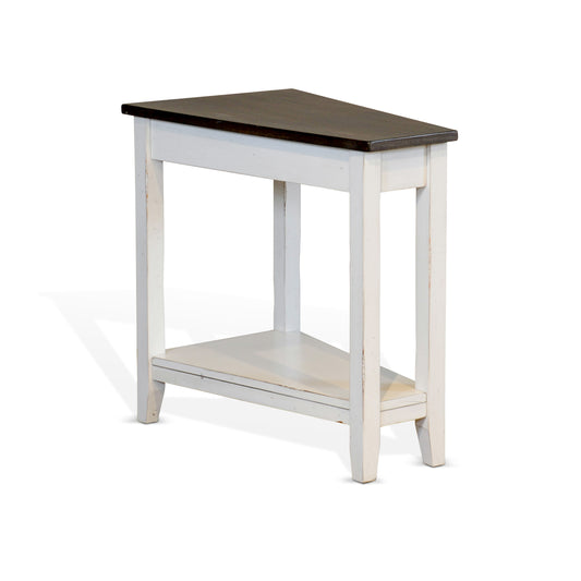 Carriage House - Chair Side Table - Cottage White / Europen Dark