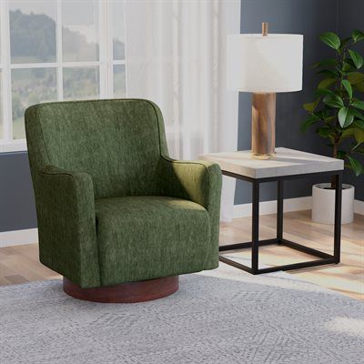 Clara - Accent Chair With Swivel - Fern Moss