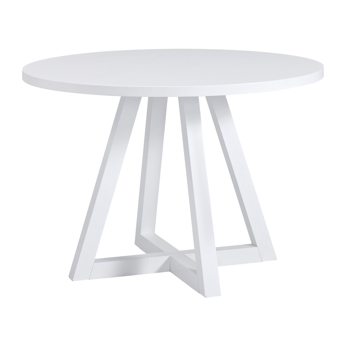 Whitmore - 48" Round Dining Table With Solid Wood - Crisp White