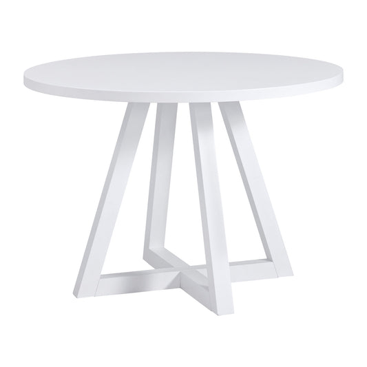 Whitmore - 48" Round Dining Table With Solid Wood - Crisp White