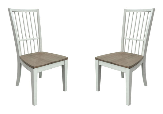 Americana Modern Dining - Spindle Back Dining Chair (Set of 2) - Cotton White