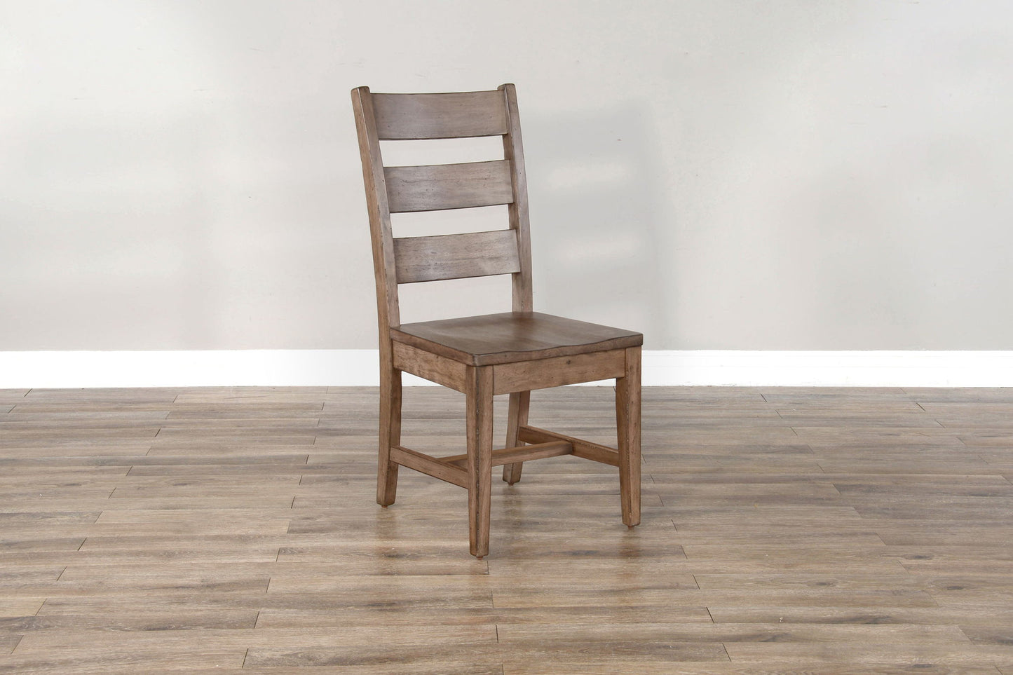 Doe Valley - Ladderback Chair With Stretchers, Wood Seat (Set of 2) - Buckskin