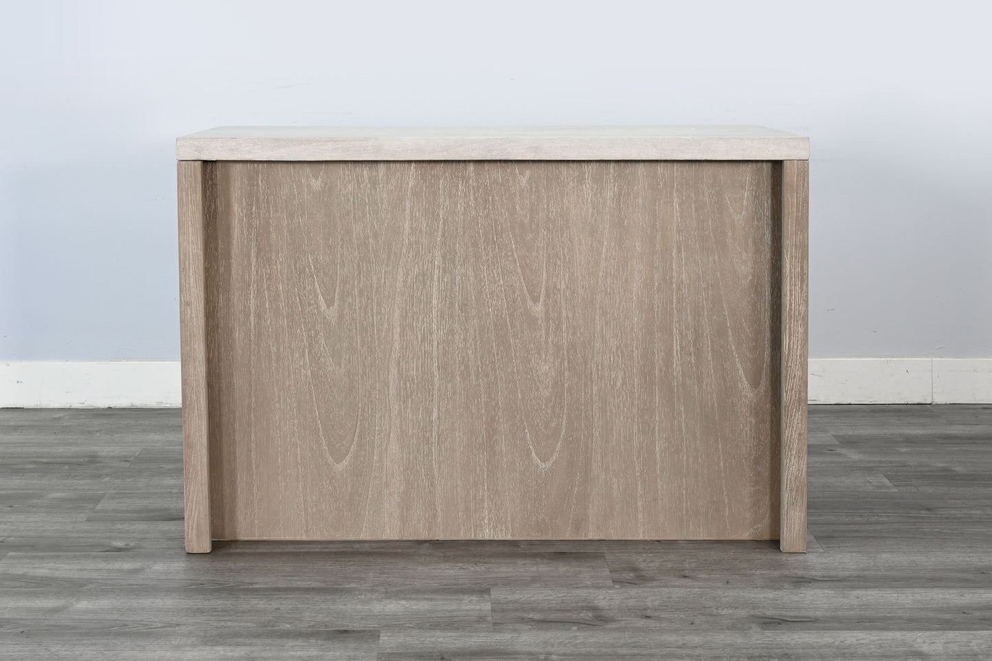 Modern Wood Bar Table - Light Gray / Wheat
