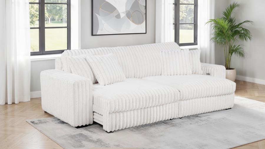 Jacana - Corduroy Upholstered Dual Power Chaise Sofa
