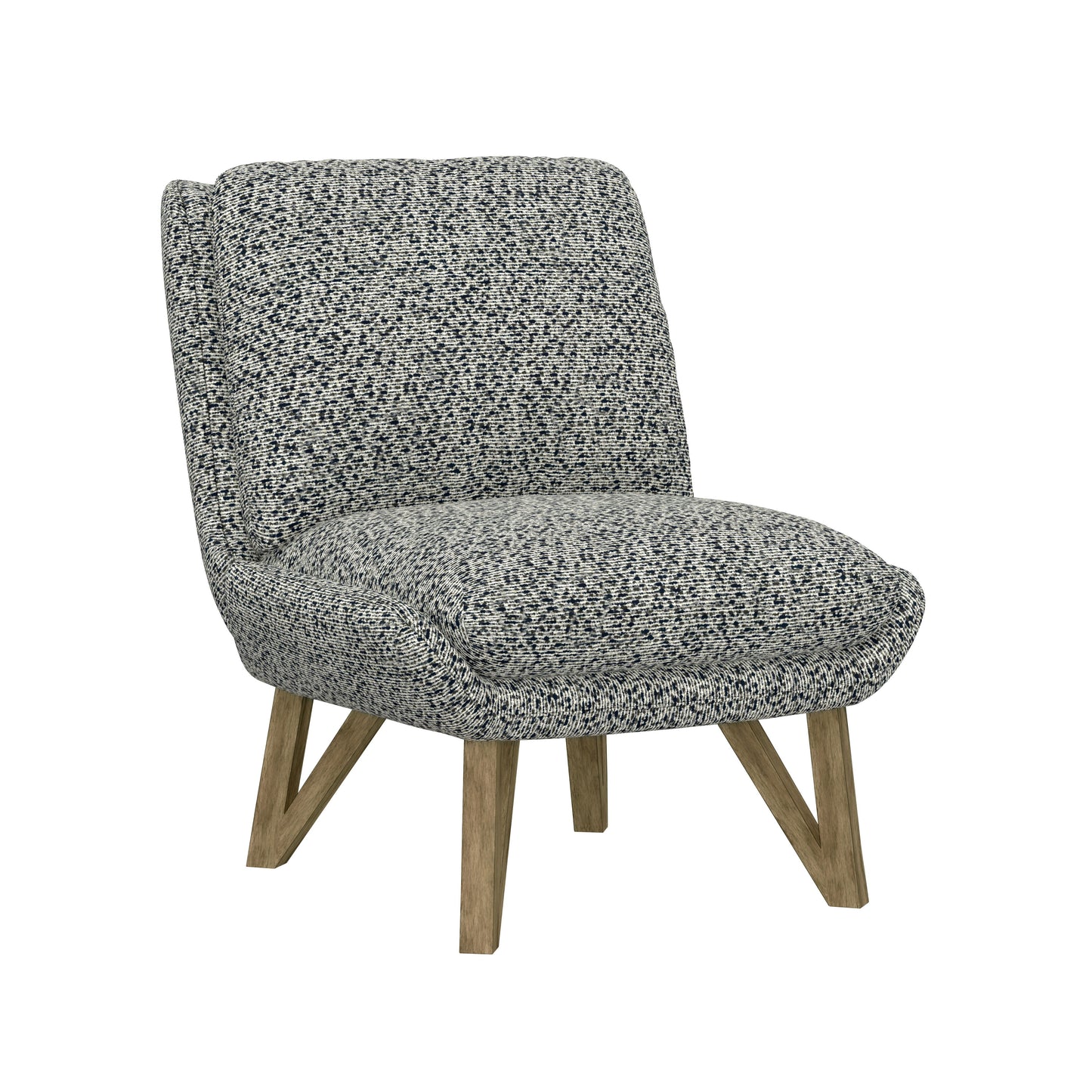 Emerson - Armless Accent Chair - Speckled Navy