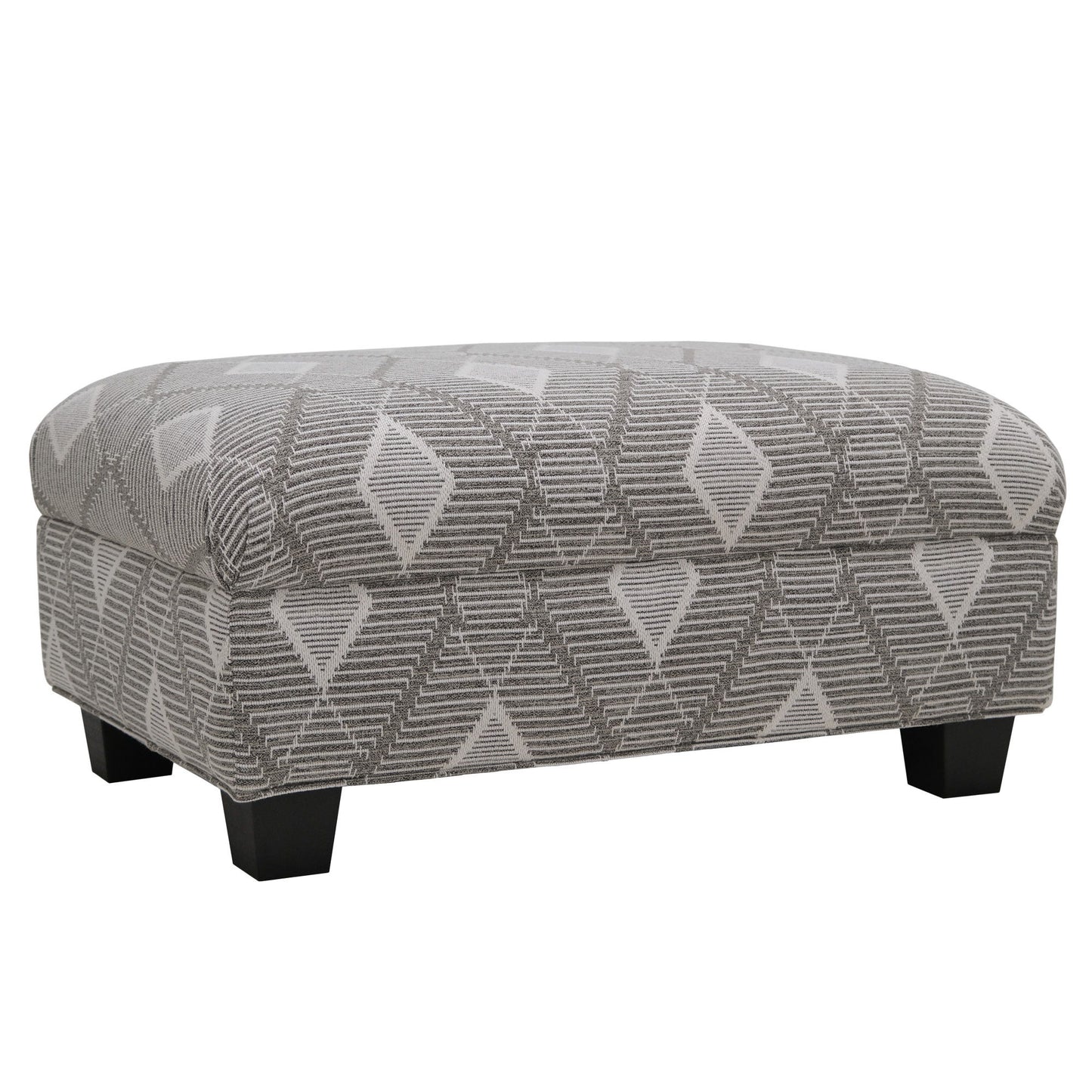 Carter - Accent Cocktail Ottoman - Fabric - Ink Dot
