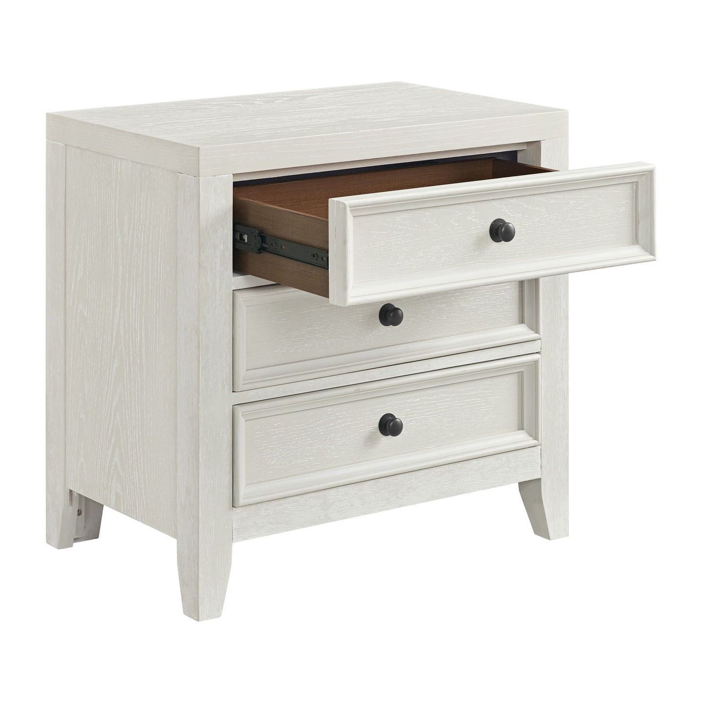 Woodinville - 3-Drawer Nightstand With USB Charging Port, Dovetail Joinery, Felt And Cedar-Lined Drawers - Gypsum Whitewash