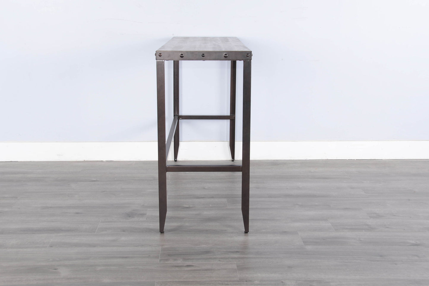 San Diego - Wood And Metal Sofa Bar Table - Antique Brown