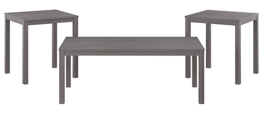 Rappa - 47" Coffee Table And 2 End Tables With Durable Melamine - Warm Gray