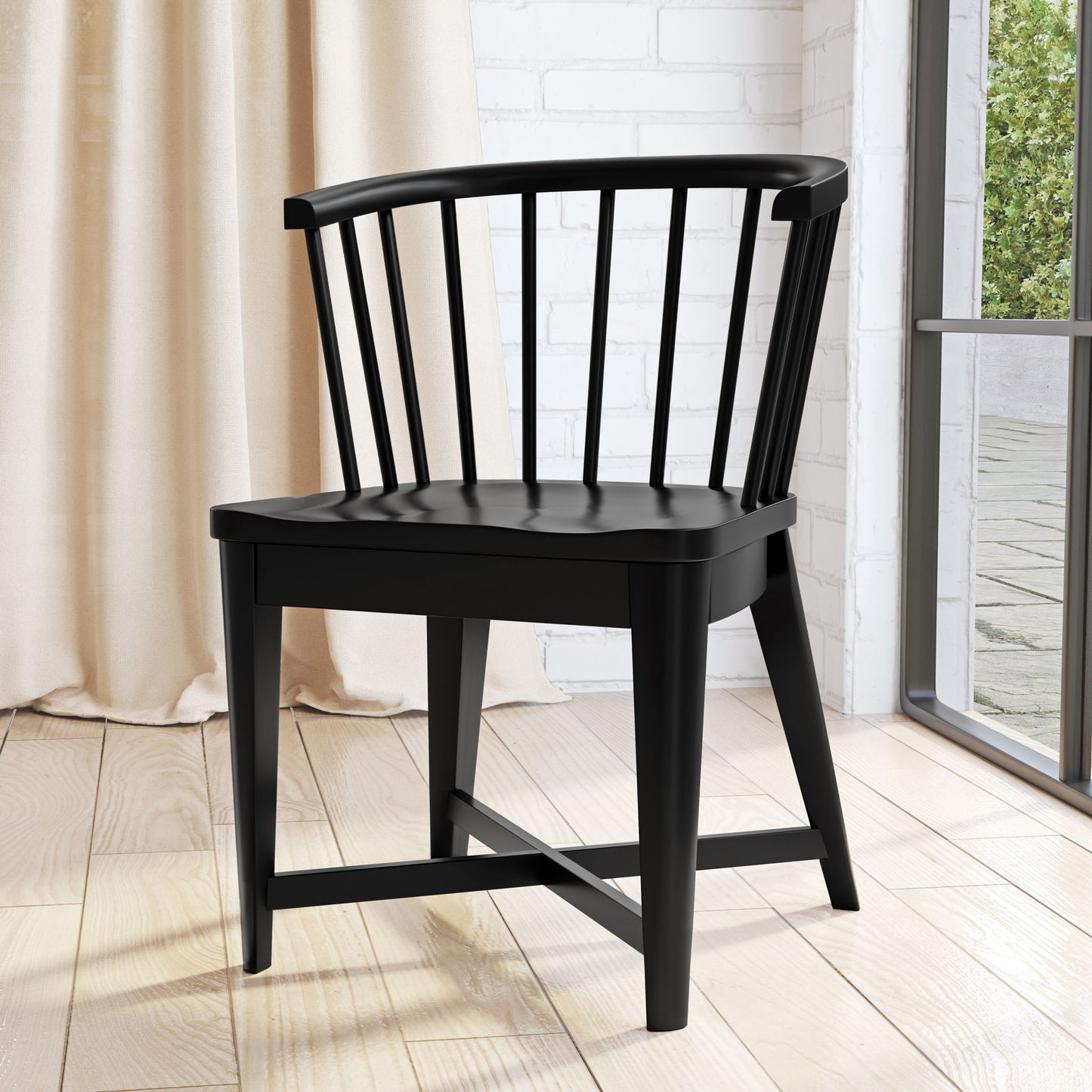 Americana Modern Dining - Barrel Dining Chair (Set of 2) - Black