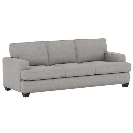 Carter - 86" Sofa With Track Arms And Tapered Block Legs - Warm Pewter