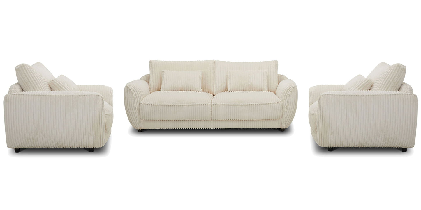 Utopia - Sofa And 2 Chair And Half - Mega Ivory
