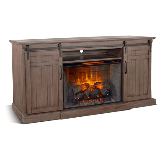 72" Media Console With Electric Fireplace - Buckskin