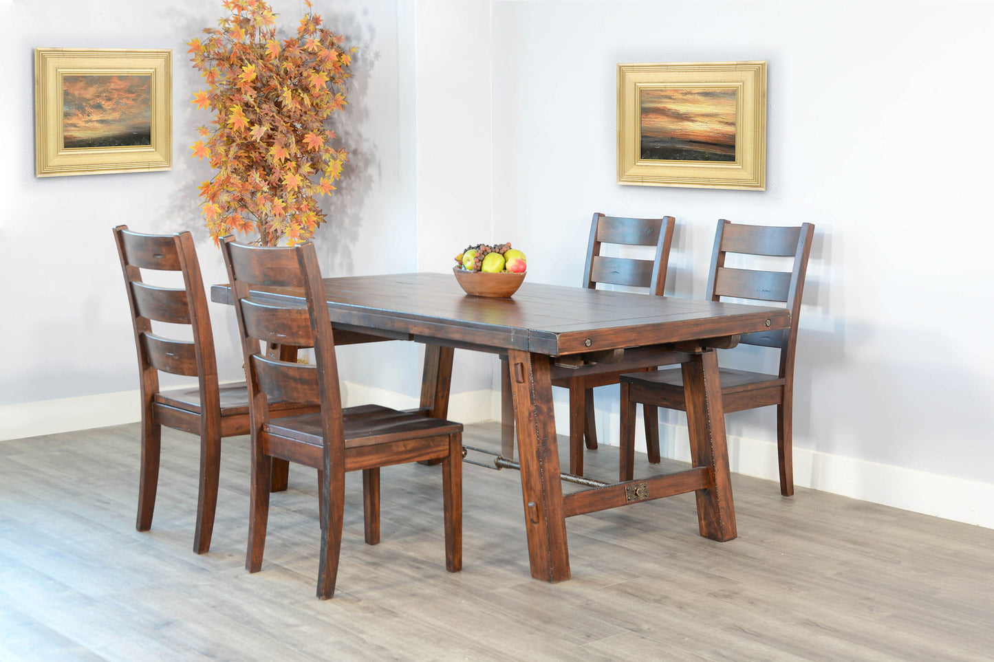 Tuscany - 40" Ladderback Chair With Wood Seat (Set of 2) - Vintage Mocha