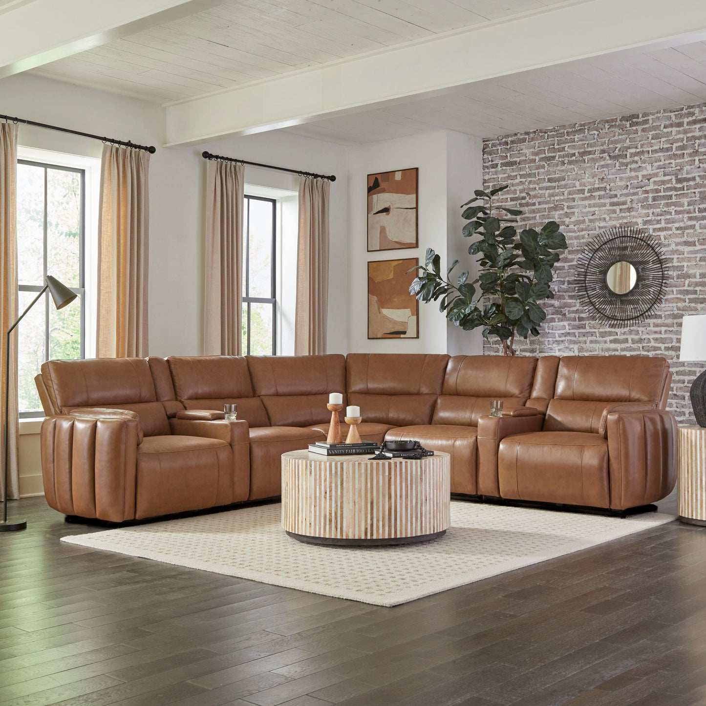 Modesto - Modular Power Reclining Sectional With Power Adjustable Headrests
