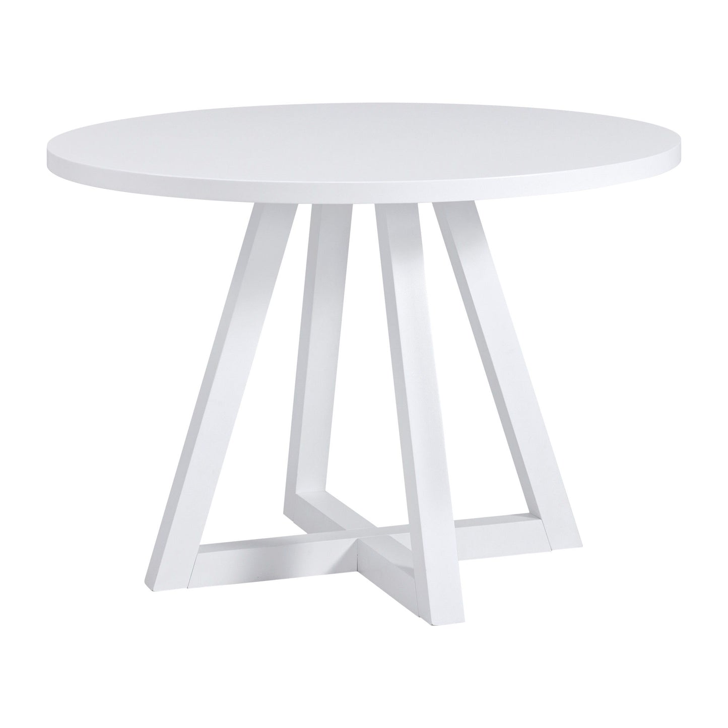 Whitmore - 48" Round Dining Table With Solid Wood - Crisp White