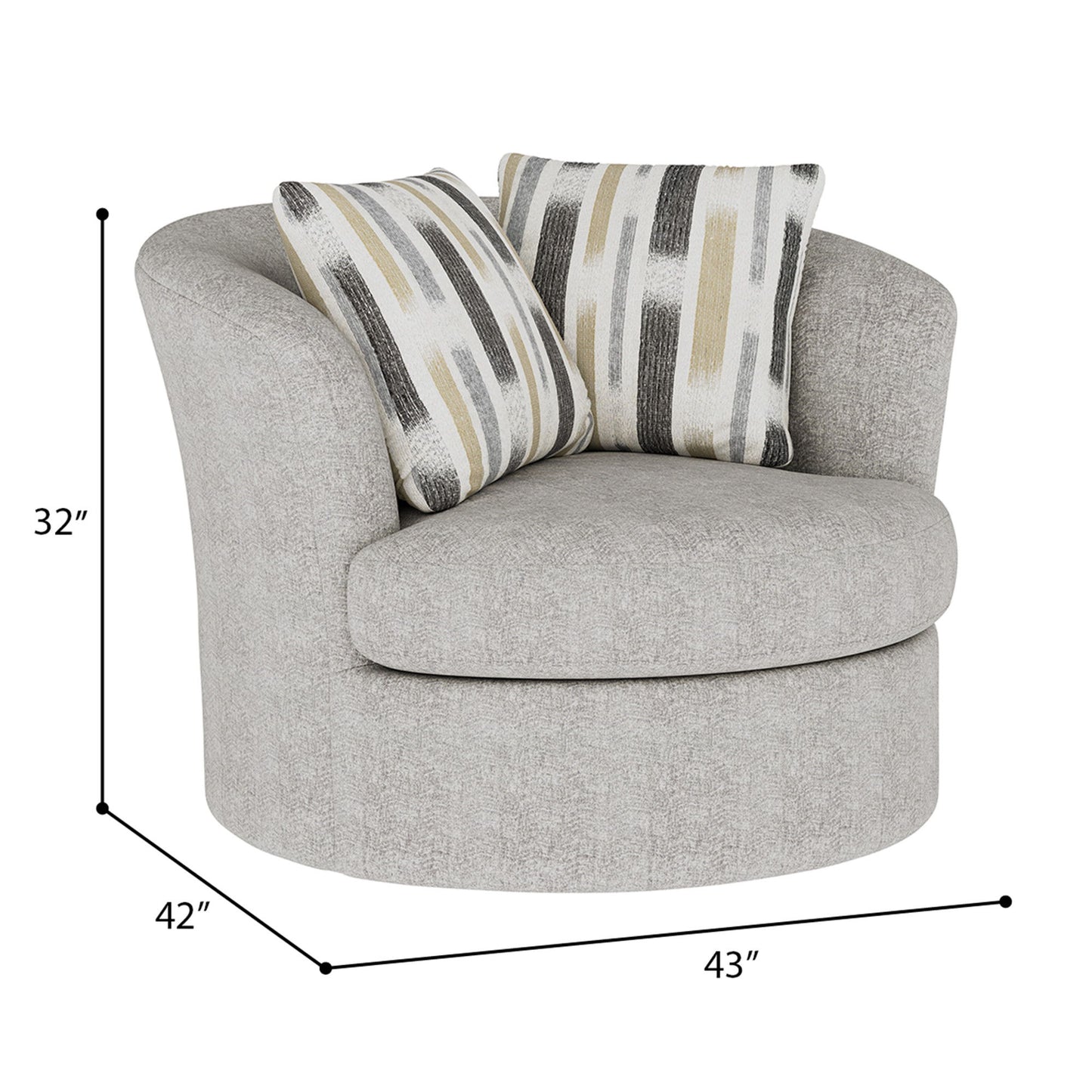 Myles - Swivel Chair - Overcast