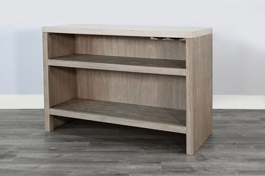 Modern Wood Bar Table - Light Gray / Wheat