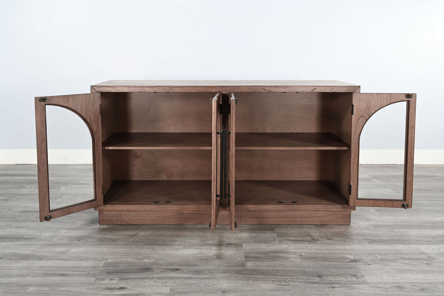 Double Arch Accent Cabinet - Cinder