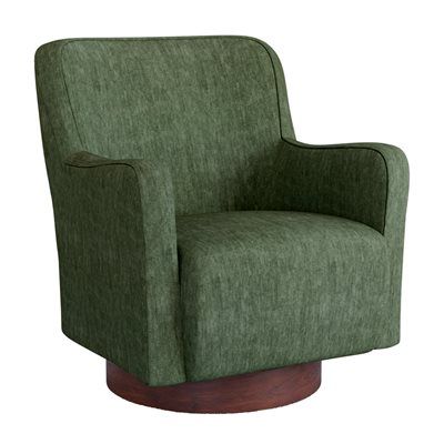 Clara - Accent Chair With Swivel - Fern Moss