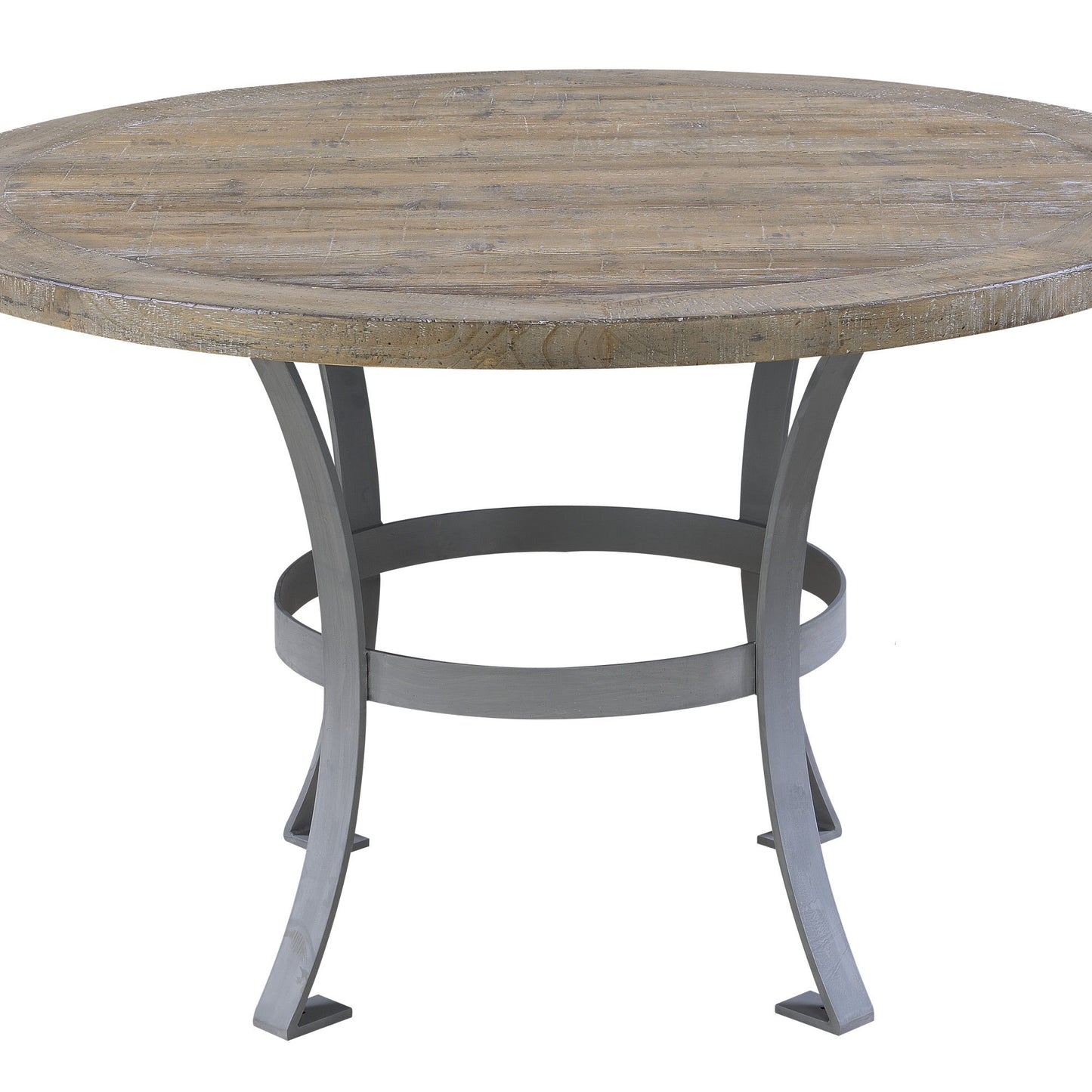 Interlude - 54" Round Dining Table With Metal Base - Sandstone