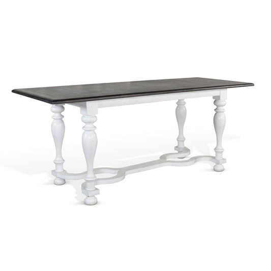 Carriage House - Friendship Table - Cottage White / Europen Dark