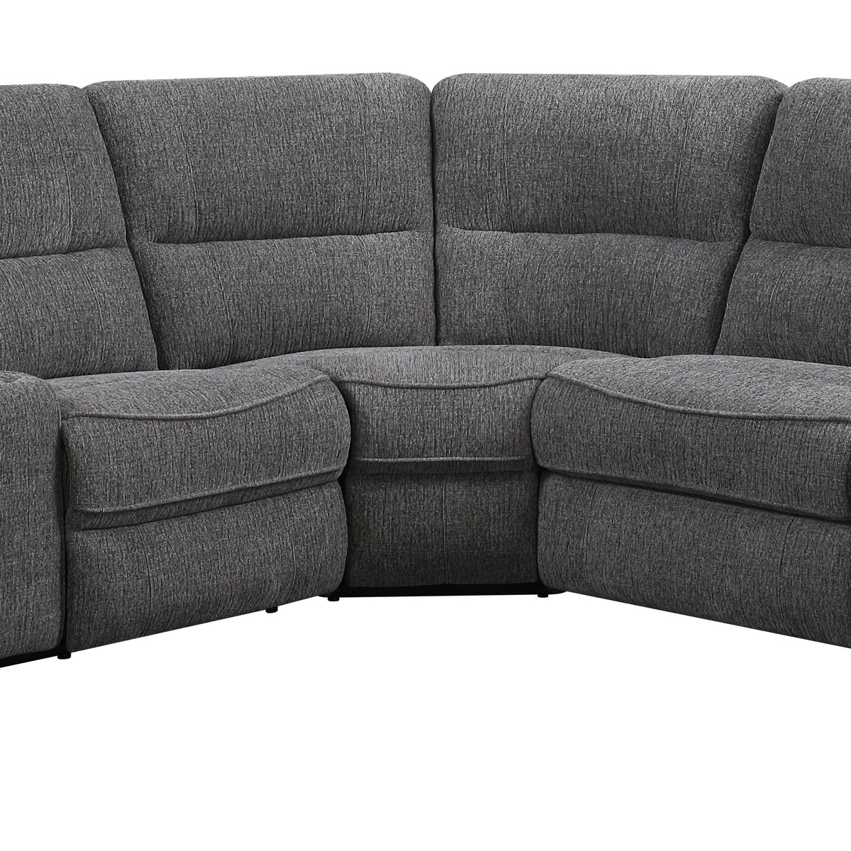 Aurora - Full Sleeper And Power Sectional With Dual Power Recliner Loveseat With Power Controls And Dual USB Ports Positioned On Console And Four-Inch Memory Foam Mattress - Lunar Gray